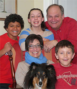 Maria Pearson with her family