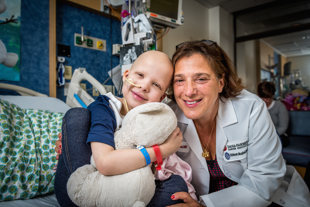 Pediatric leukemia patient Emma Duffin and Leslie Lehmann, MD, of Dana-Farber/Boston Children's Cancer and Blood Disorders Center.