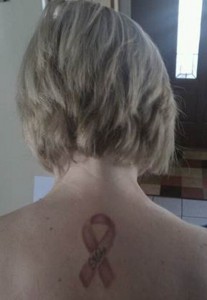 Paula's breast cancer awareness tattoo