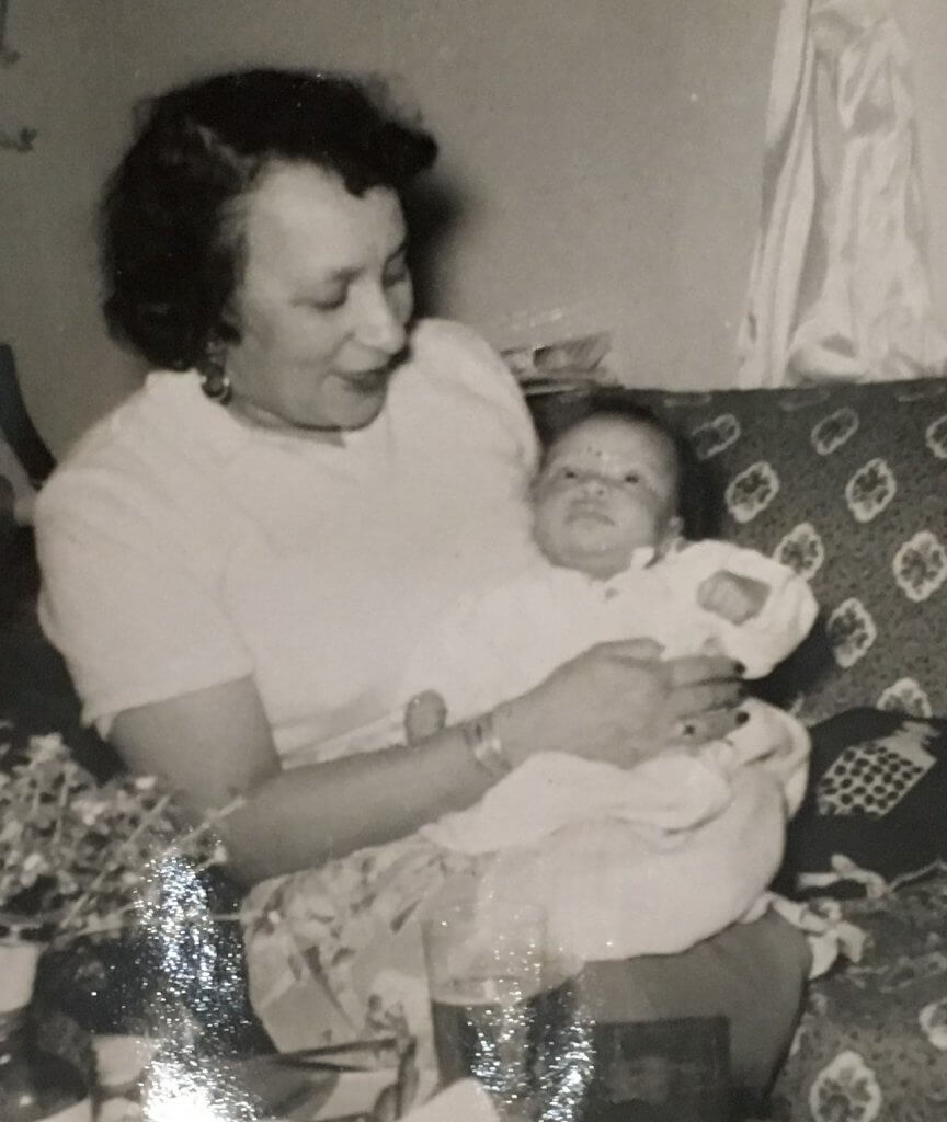 Stone with her grandmother, whose death from cancer influenced Stone's medical career.