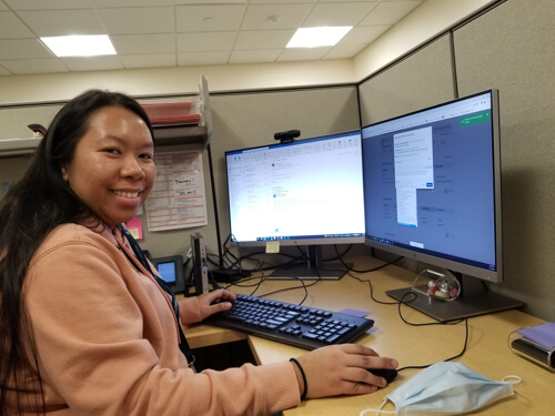 Dana-Farber patient care coordinator Phaula Yun oversees specialty prescriptions to make sure they are approved by the insurance company and safely make it to the patient.