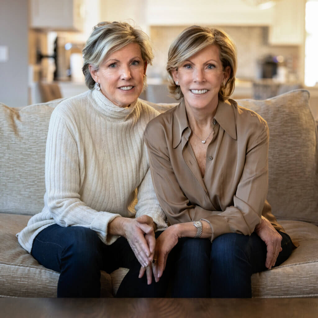 Kathy Giusti (right) and her identical twin sister, Karen Andrews, co-founded the Multiple Myeloma Research Foundation in 1998.